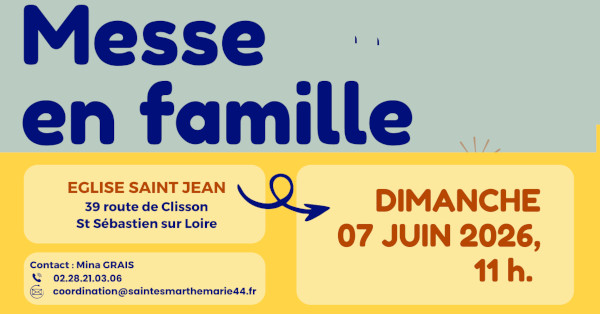Messe en famille – 7 juin – 11h
